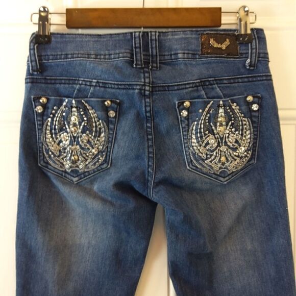 h & g five pocket skinny leg Jeans with bling - Picture 8 of 13